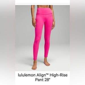 Lululemon Athletica Sonic Pink High-Rise Leggings